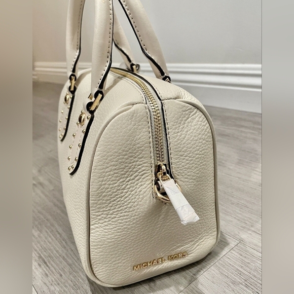 Michael Kors Women's ARIA MEDIUM Leather Satchel Studded Handbag - Picture 5 of 7